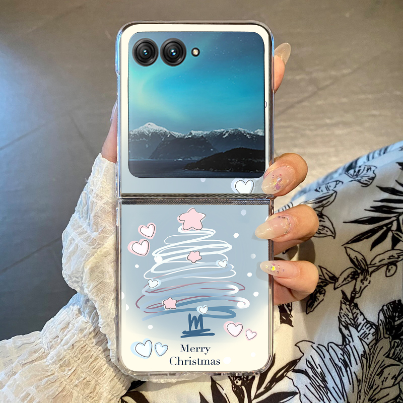 Phone Cases For Motorola - モトローラ Razr 50 Ultra、Razr 40 Ultra、50、40用クリスマスツリー柄ケース