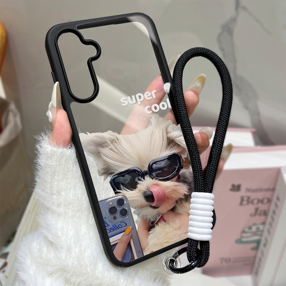 Phone Cases Cute - かわいい子犬柄透明スマホケース サムスン S26 Ultra S25 A57