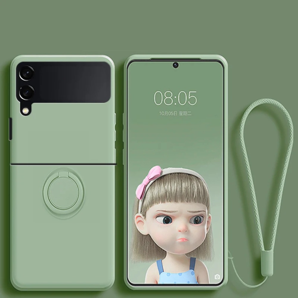 Silicone Liquid Case - 熱販売中！肌触りの良い液体シリコン製フリップケース Samsung Galaxy Z Flip 8