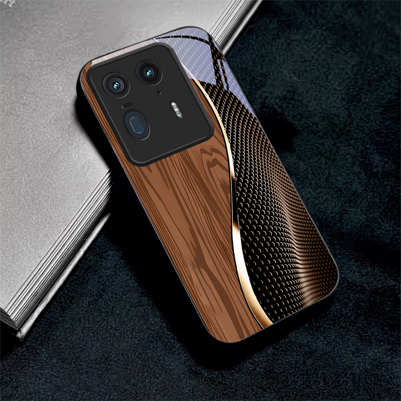 ファイバーゴールドトリムブラックガラス製携帯電話ケース モト - Phone Cases For Motorola のレビューと価格
