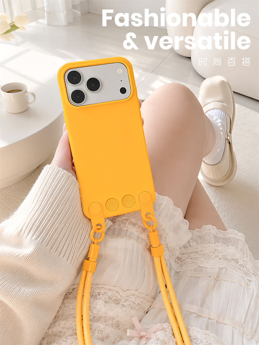 クロスボディランヤード付きマットリキッドシリコン製iPhon - Silicone Liquid Case のレビューと価格