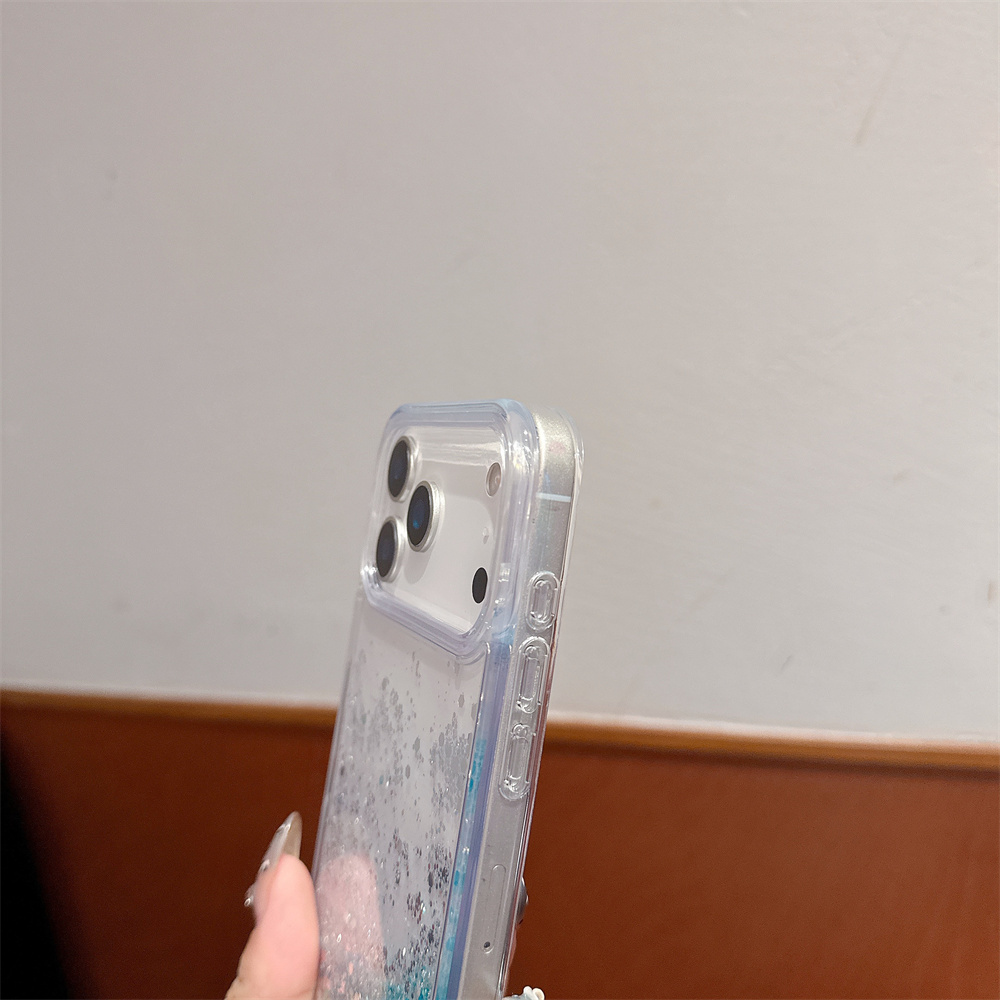 iPhone 17/16 Pro Max用キラキラ流砂ケース - Silicone Liquid Case のレビューと価格