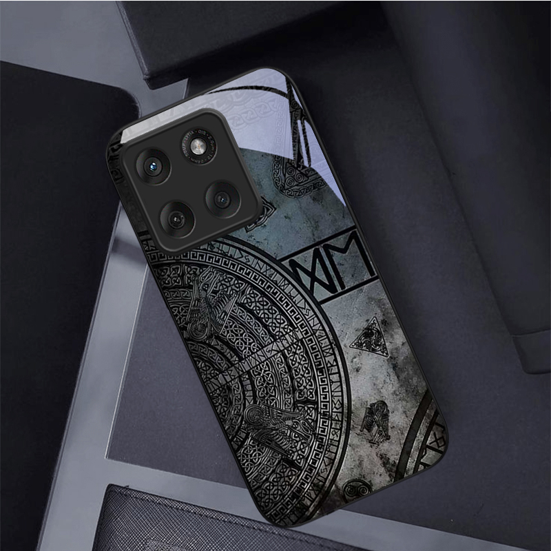 古代ノルスのコーデックス ブラックガラス製携帯電話ケース モ - Phone Cases For Motorola のレビューと価格