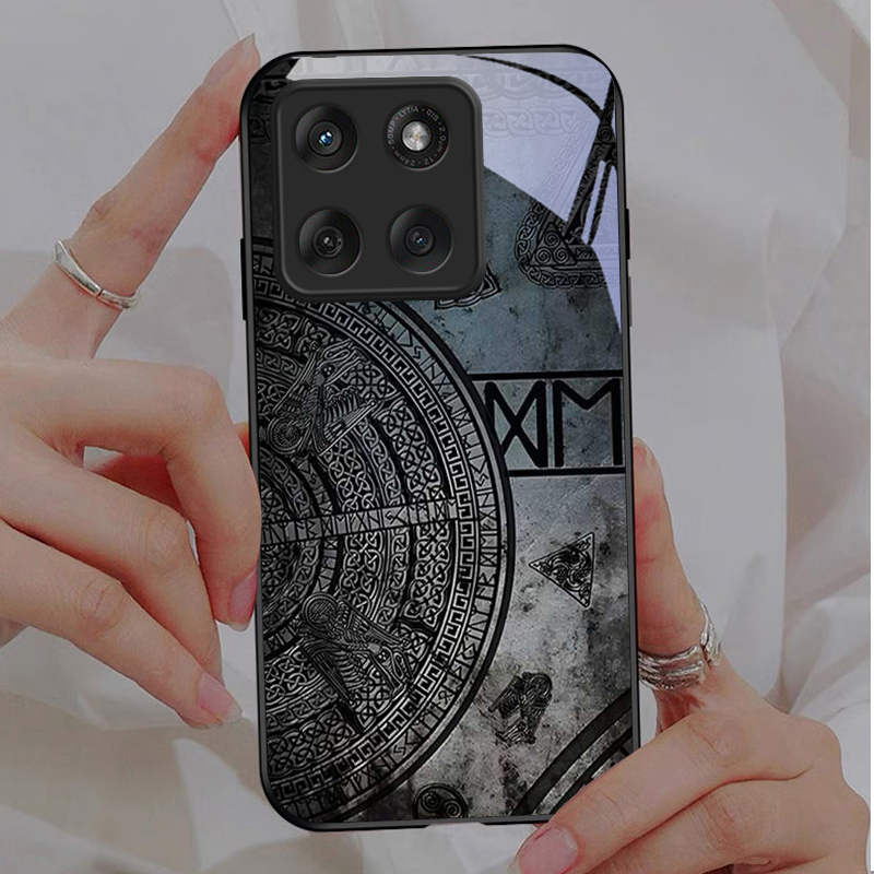 古代ノルスのコーデックス ブラックガラス製携帯電話ケース モ - Phone Cases For Motorola のレビューと価格