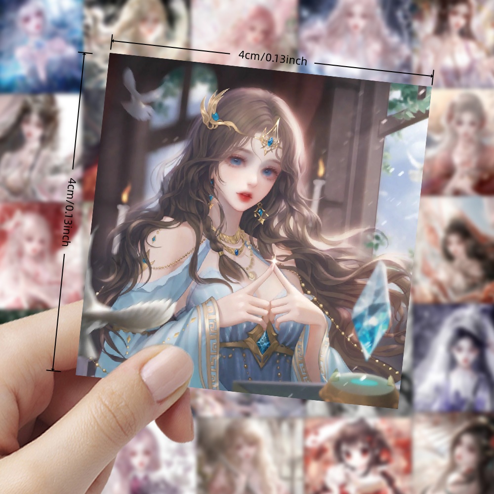 古代風の少女漫画防水ステッカー60枚、電話ケースデコレーショ - Phone Cases You Can Design のレビューと価格