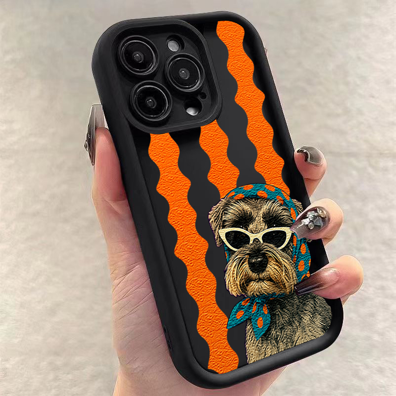 可愛い犬柄ストライププリント耐衝撃スマホケース Xiaomi - Phone Cases Xiaomi 14T のレビューと価格