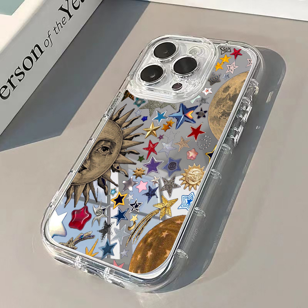 天体ゴールドグリッターミラー付きスマホケース iPhone  - Phone Cases Arc のレビューと価格