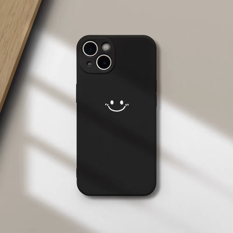 ミニマリストスマイリープリントスマホケース iPhone 1 - Silicone Liquid Case のレビューと価格