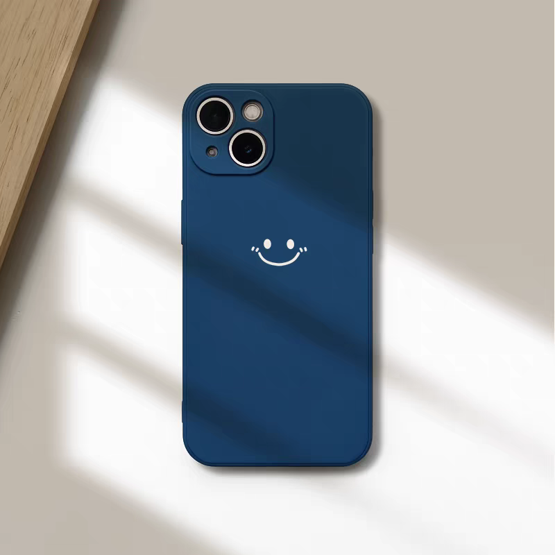 ミニマリストスマイリープリントスマホケース iPhone 1 - Silicone Liquid Case のレビューと価格