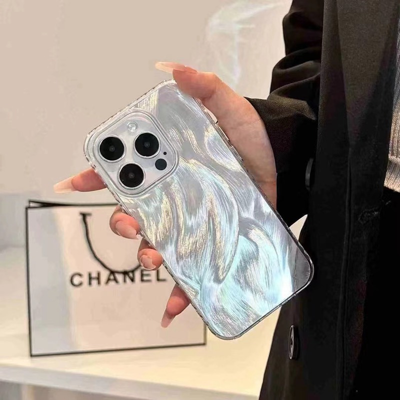 高級オーロラシルバーレーザーフェザー糸電話ケース iphon - Phone Cases Arc のレビューと価格
