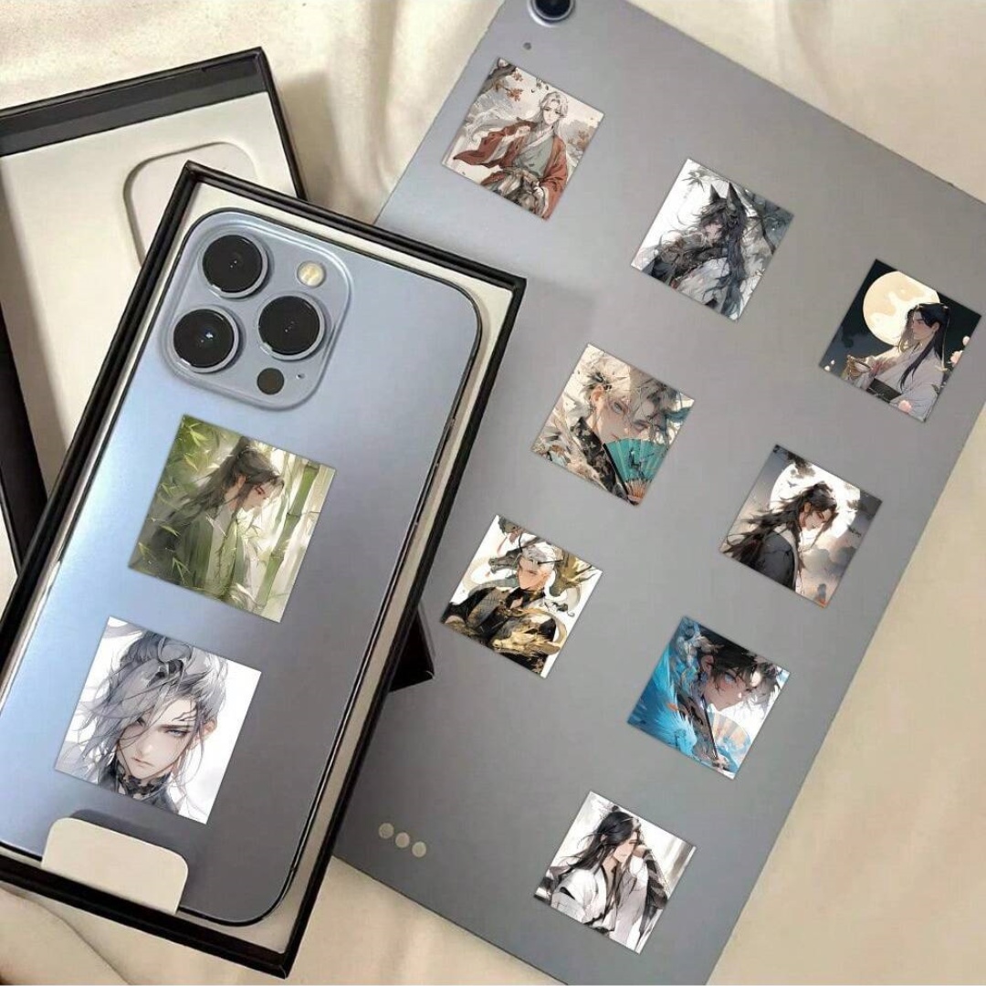 古代風のハンサムな男性の漫画防水ステッカー60枚、電話ケース - Phone Cases You Can Design のレビューと価格