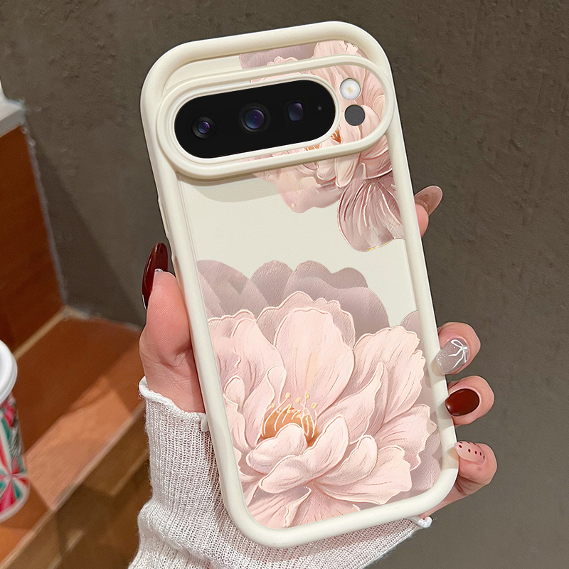 ピンクの花柄ソフトTPUスマホケース Google Pixe - Phone Cases Google Pixel 9A のレビューと価格