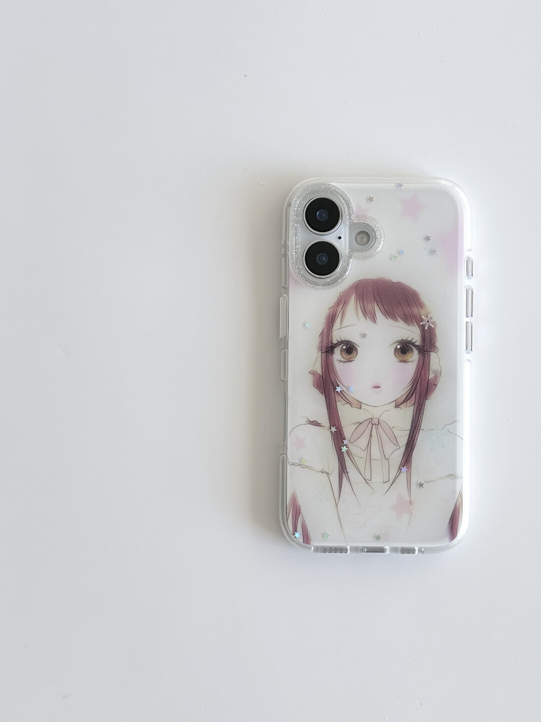 Y2Kパステルアニメガールグリッタークリアフォンケース iP - Phone Cases Arc のレビューと価格