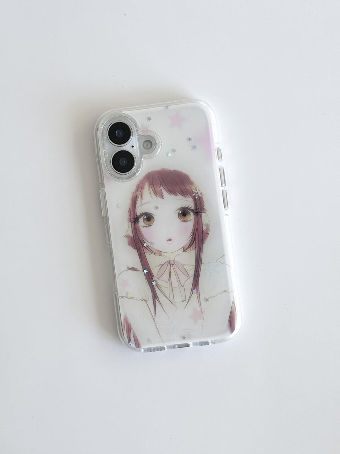 Y2Kパステルアニメガールグリッタークリアフォンケース iP - Phone Cases Arc のレビューと価格