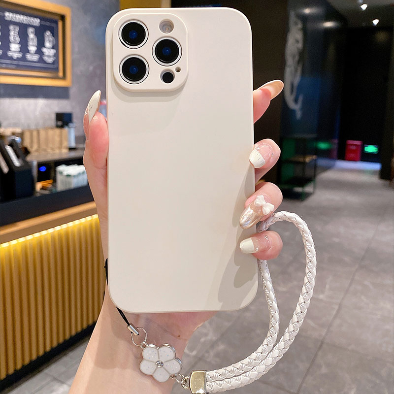 高級リキッドシリコン製スマホケース、五葉の花と幸運の草のデザ - Silicone Liquid Case のレビューと価格