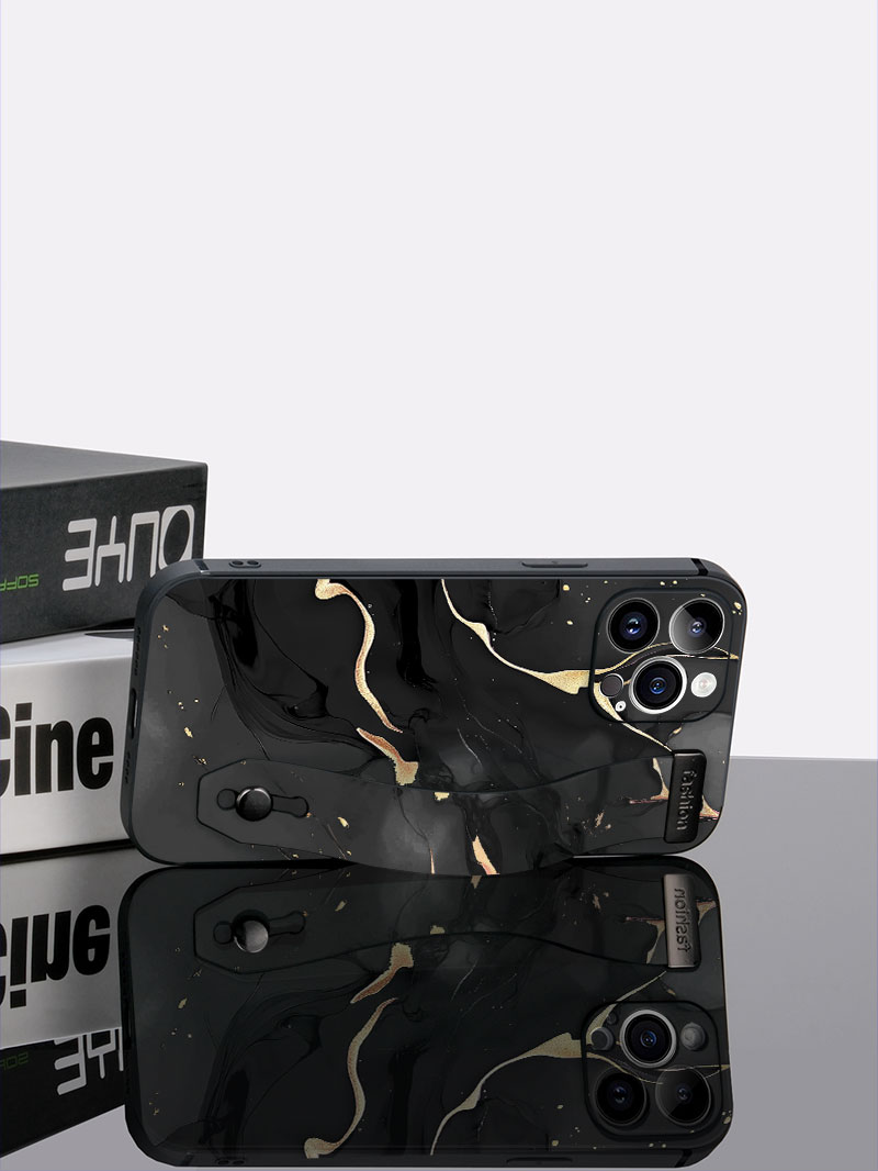 高級液体シリコン大理石柄リストストラップ付きスマホケース S - Silicone Liquid Case のレビューと価格