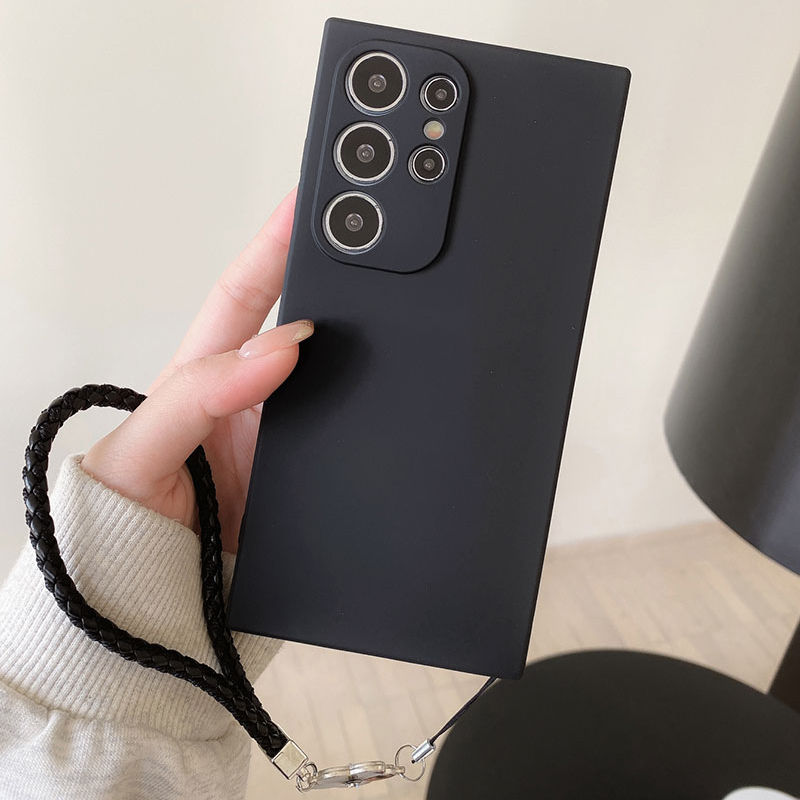液体シリコン製スマホケース、五葉の花柄ラッキーランヤード付き - Silicone Liquid Case のレビューと価格