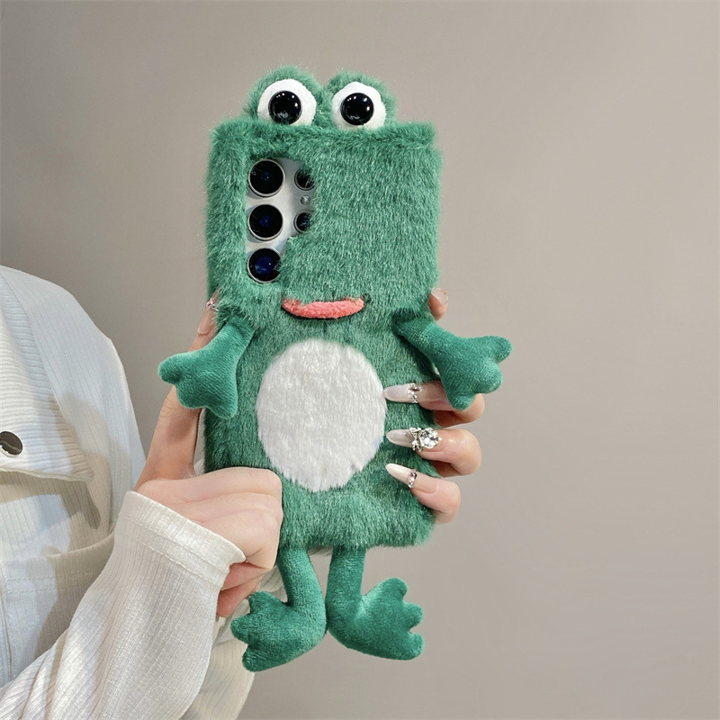 ぬいぐるみカエルのスマホケース、かわいい緑色の動物3Dソフト - Phone Cases Cute のレビューと価格