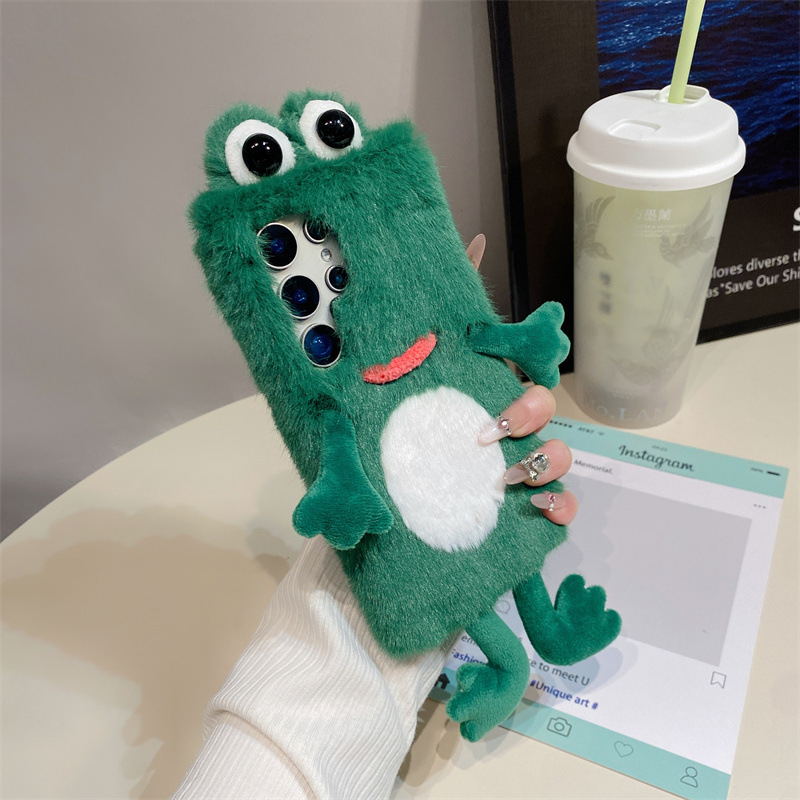 ぬいぐるみカエルのスマホケース、かわいい緑色の動物3Dソフト - Phone Cases Cute のレビューと価格